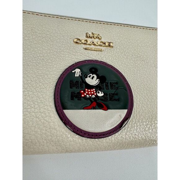 Disney X Coach Minnie  Mouse Slim Accordion Zip Wallet Authentic‎ Coach - Picture 4 of 16